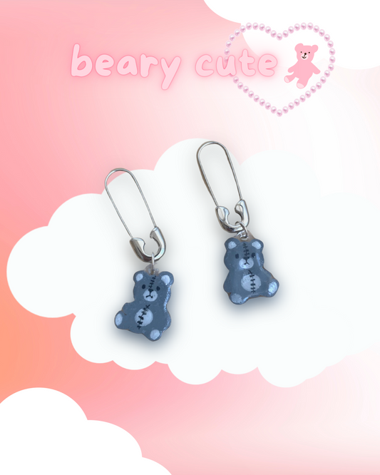 3. beary goth earrings